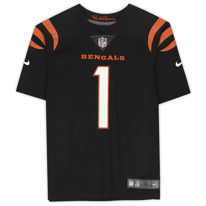 Ja'Marr Chase Autographed Cincinnati Bengals Black Nike Limited Jersey Fanatics