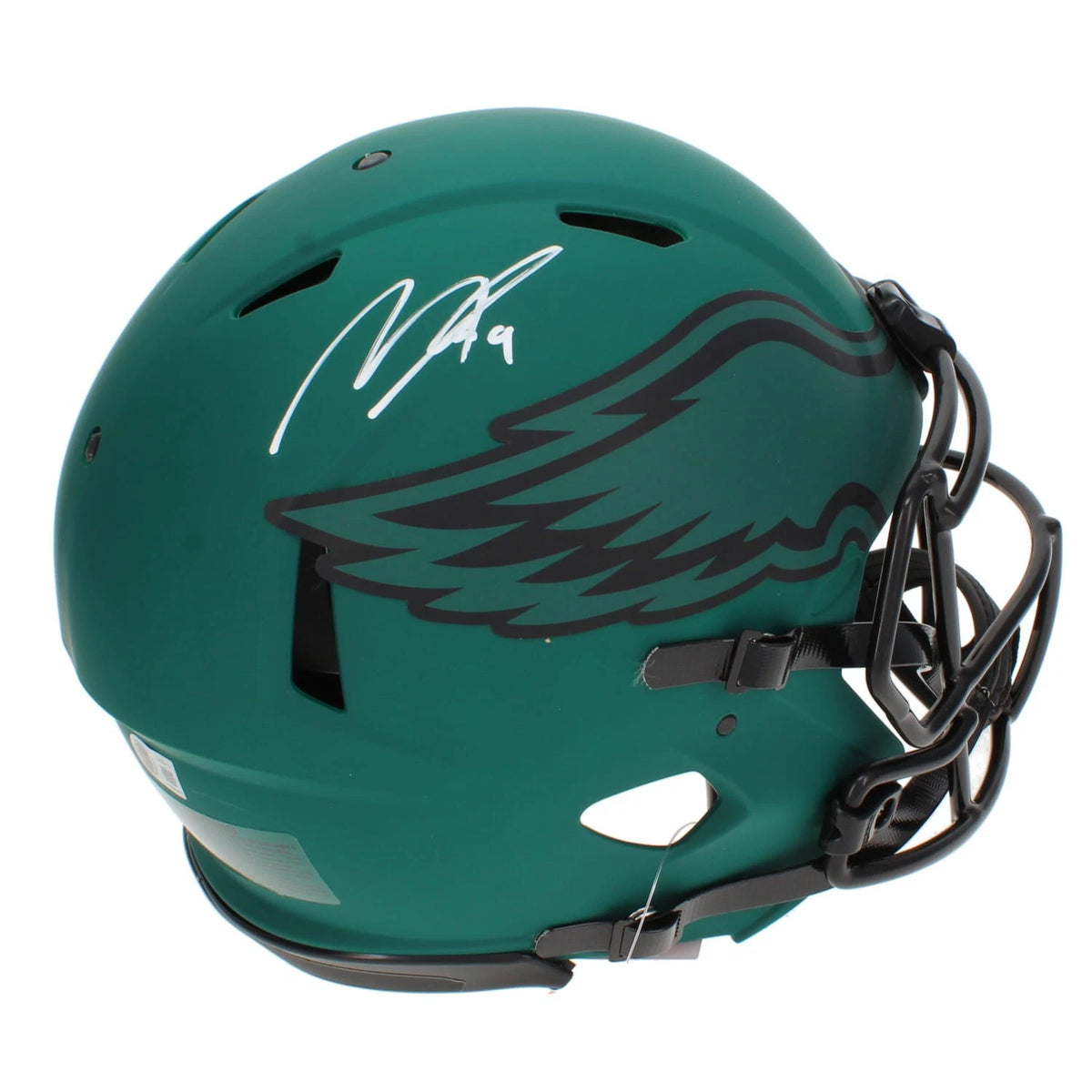 Makai Lemon Autographed Philadelphia Eagles RAVE Speed Authentic Helmet Beckett Witnessed
