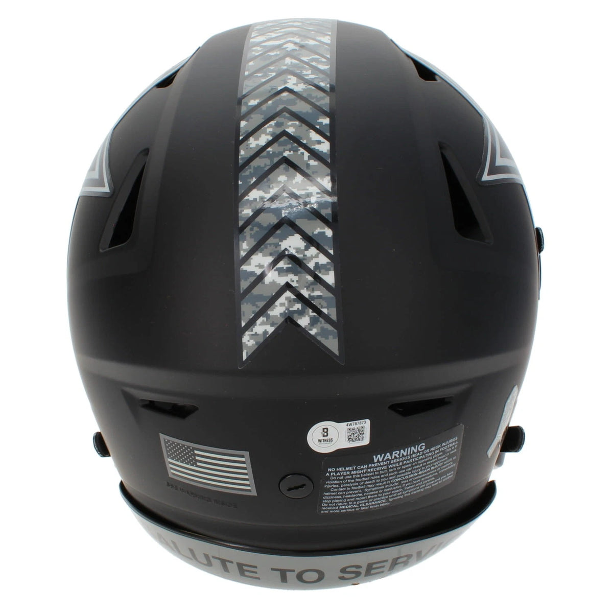 Tony Dorsett Autographed Dallas Cowboys 2026 Salute to Service Speedflex Authentic Helmet Beckett Witnessed