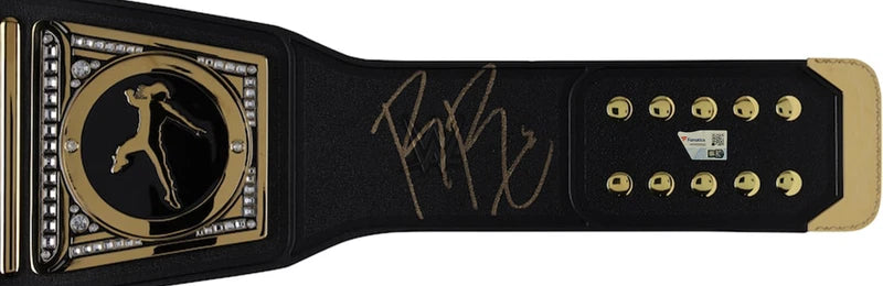 Roman Reigns Autographed WWE Universal Championship Replica Title Belt with Talent Side Plates Fanatics