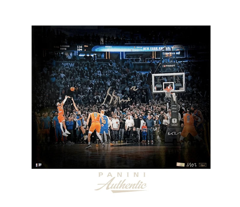Shai Gilgeous-Alexander Autographed Oklahoma City Thunde "Game Time in the Garden" 16" x 20" Photograph LE 102 Panini