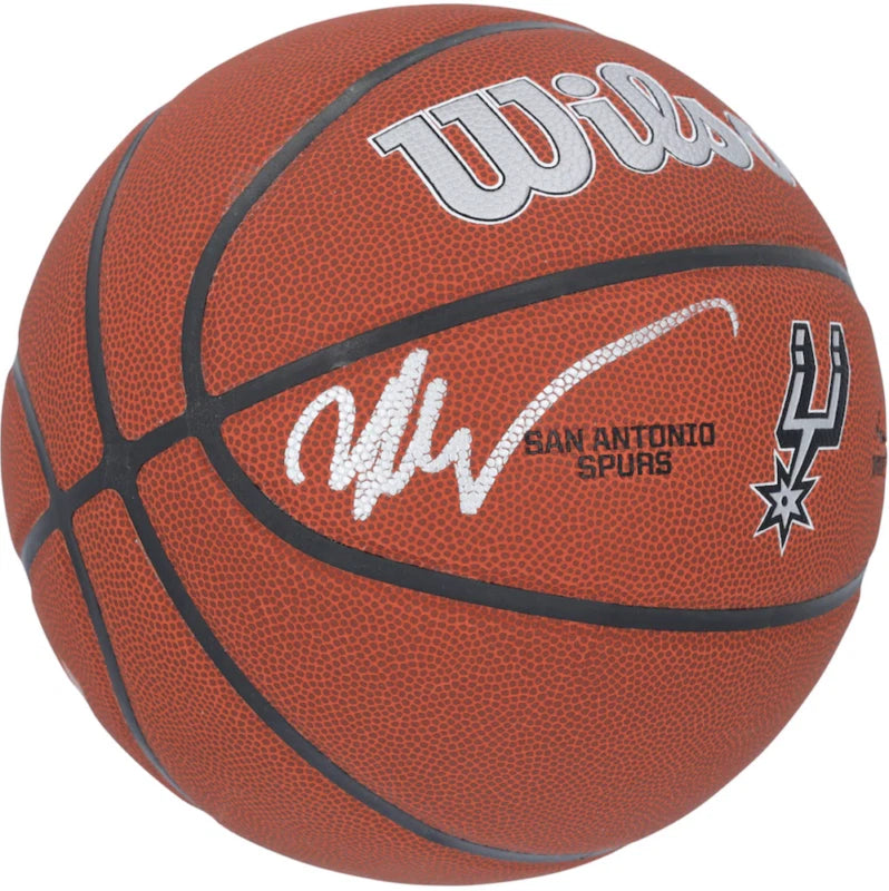 Victor Wembanyama Autographed San Antonio Spurs Logo Wilson Authentic Series Indoor/Outdoor Basketball Fanatics
