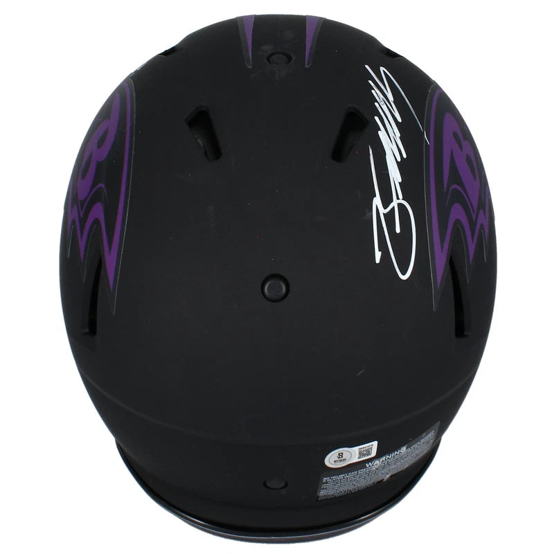 Zay Flowers Autographed Baltimore Ravens Eclipse Speed Authentic Helmet Beckett Witnessed