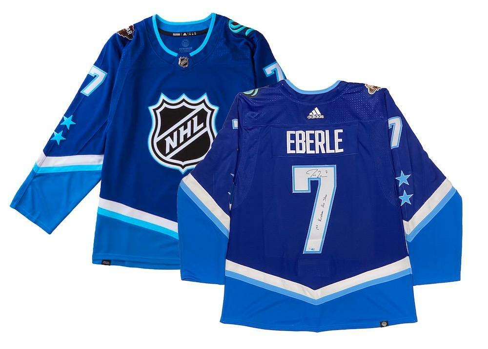 JORDAN EBERLE Autographed/Inscribed "1st Kraken All Star" Blue 2022 NHL All Star Game Adidas Authentic Jersey FANATICS