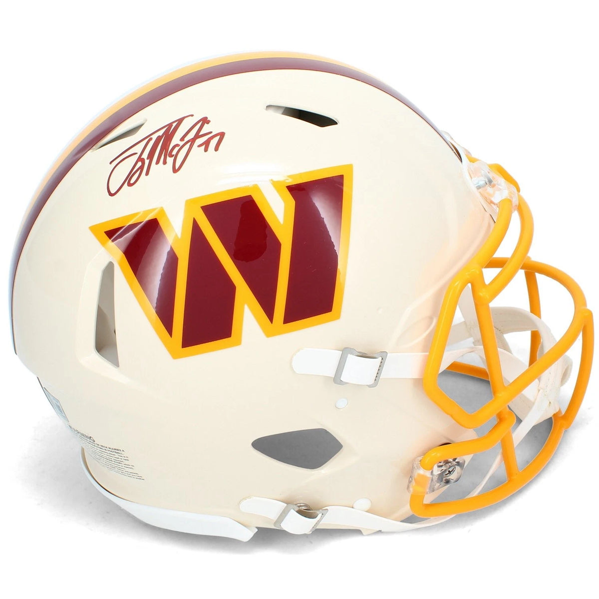 Terry McLaurin Autographed Washington Commanders RETRO Speed Authentic Helmet Beckett Witnessed