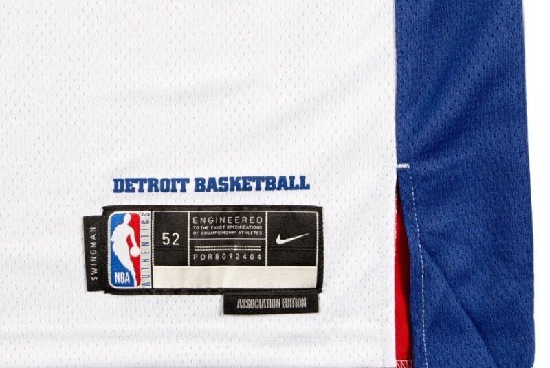 JADEN IVEY Autographed Detroit Pistons Nike White Swingman Jersey PANINI