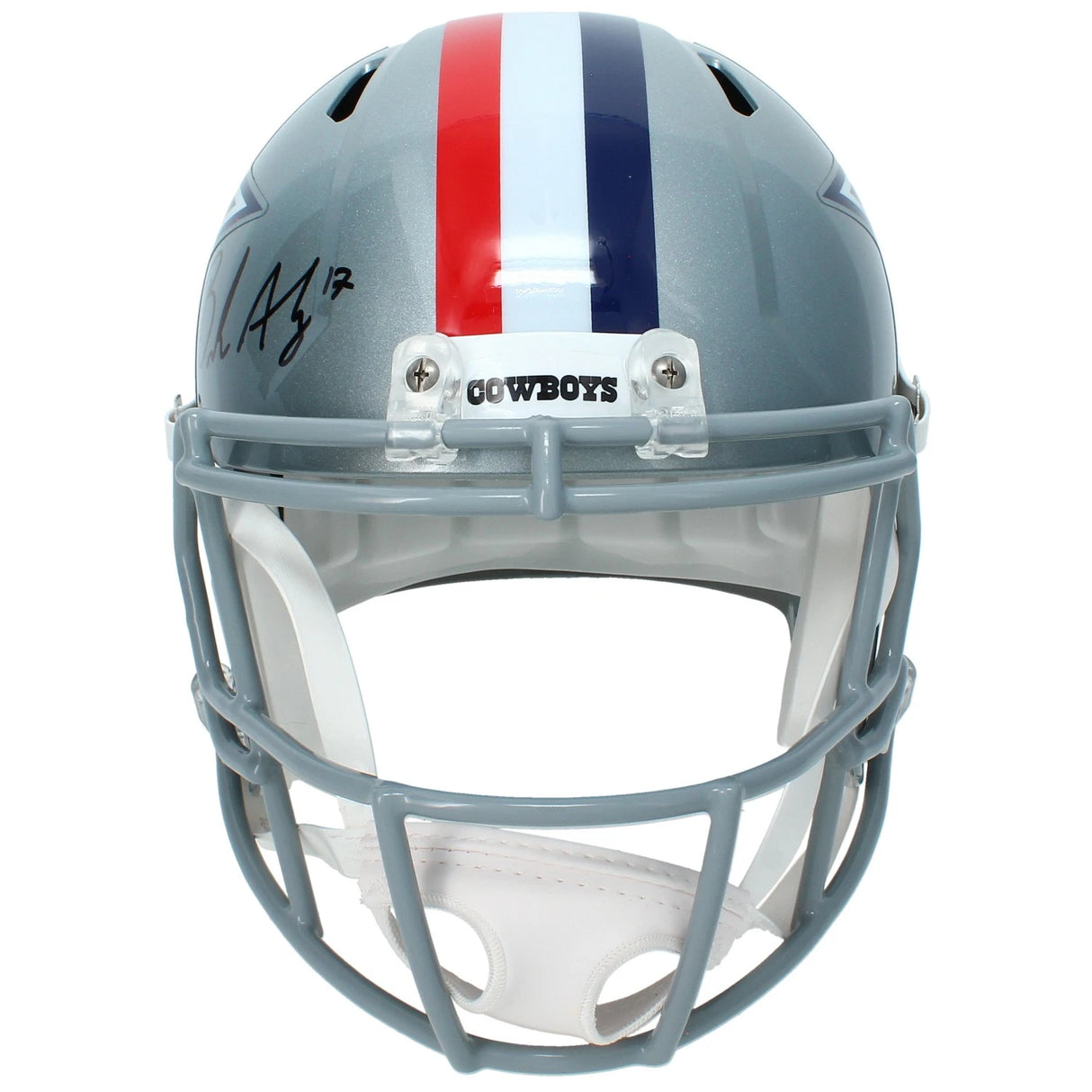 Brandon Aubrey Autographed Dallas Cowboys 1976 Throwback Speed Replica Helmet Beckett Witnessed
