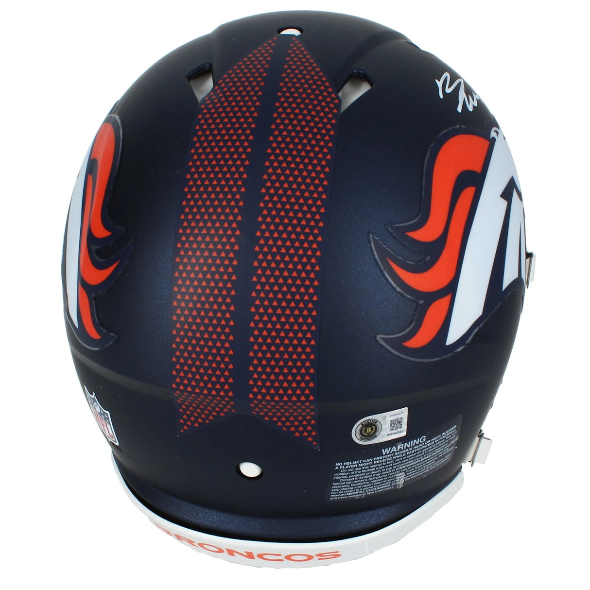 Bo Nix Autographed Denver Broncos Speed Authentic Helmet Beckett Witnessed