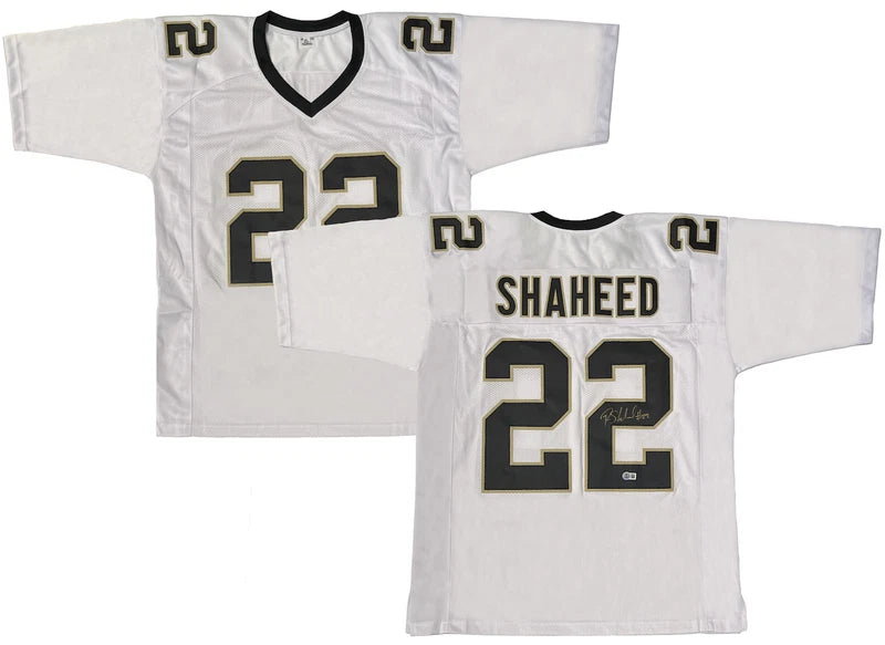 Rashid Shaheed of the New Orleans Autographed Saints White Custom Jersey Beckett