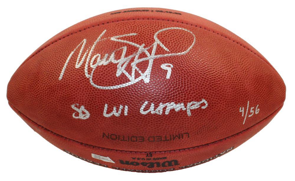 MATTHEW STAFFORD Autographed/Inscribed "SB LVI CHAMPS" Los Angeles Rams SB LVI Champions Logo Wilson Duke Authentic Football FANATICS LE 56