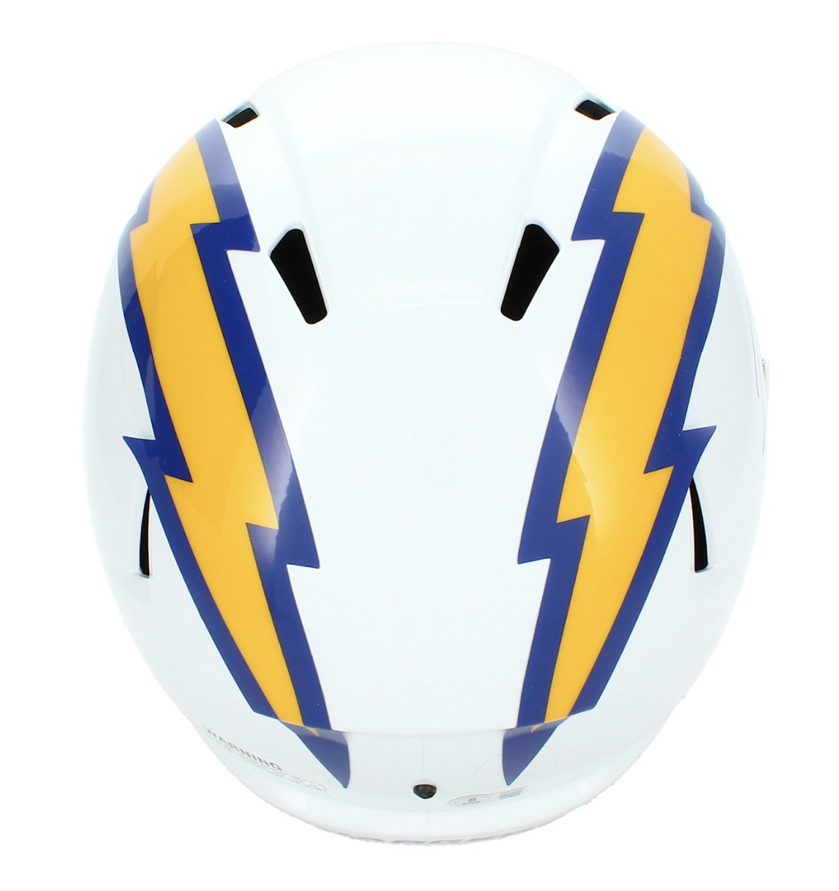 Omarion Hampton Autographed Los Angeles Chargers Royal Color Rush Speed Full Size Helmet Beckett Witnessed