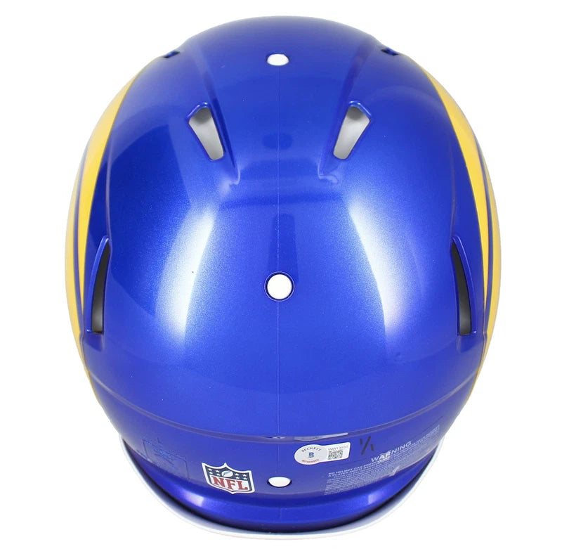 Kyren Williams Autographed/ Inscribed "Play Like a Chamion!" Los Angeles Rams Speed Authentic Helmet Beckett Witnessed