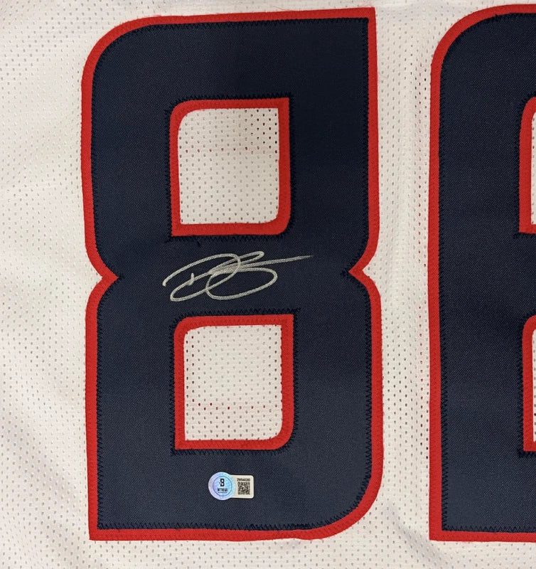 Dalton Schultz Autographed White #86 Custom Jersey Beckett Witnessed