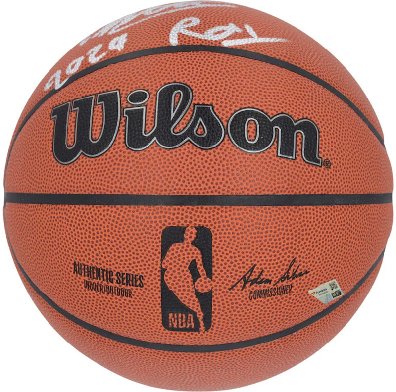 Victor Wembanyama Autographed/Inscribed "2024 ROY" Wilson Authentic Series Indoor/Outdoor Basketball Fanatics