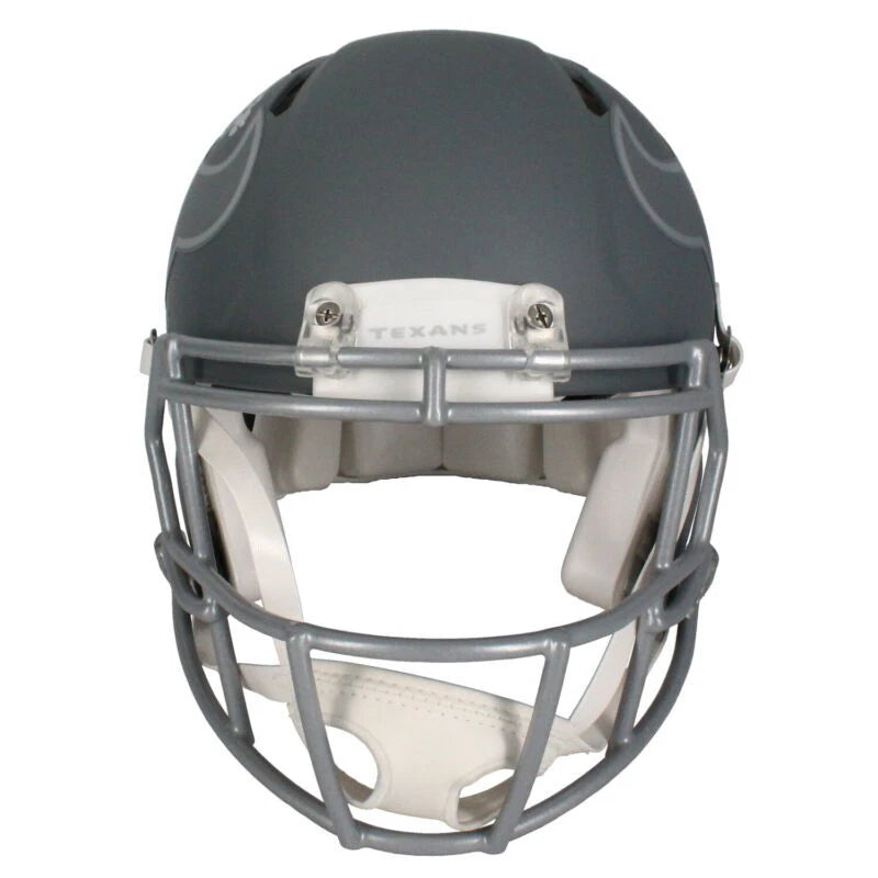 Dalton Schultz Autographed Houston Texans Slate Speed Authentic Helmet Beckett Witnessed