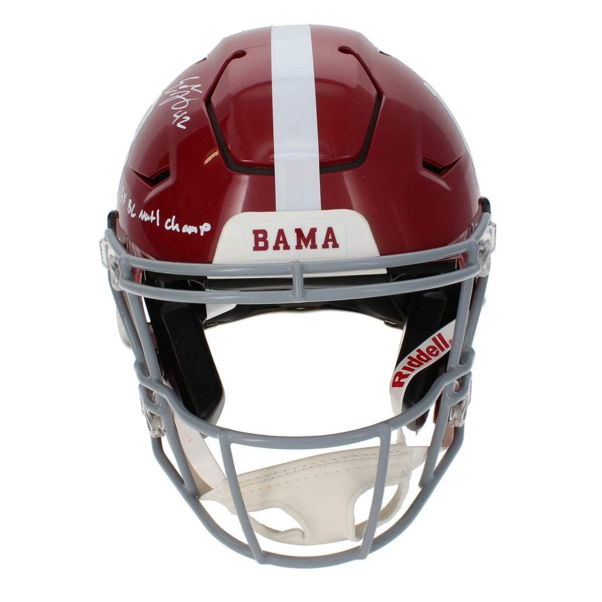 Eddie Lacy Autographed/Inscribed "3x BCS National Champ" Alabama Crimson Tide Speedflex Authentic Helmet Beckett Witnessed