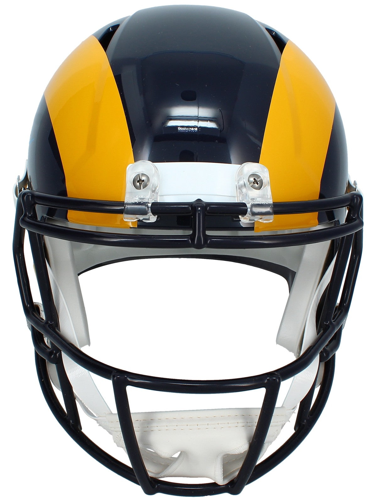Isaac Bruce/Torry Holt Dual Autographed Rams 1981-99 Throwback Speed Full Size Helmet Beckett Witnessed