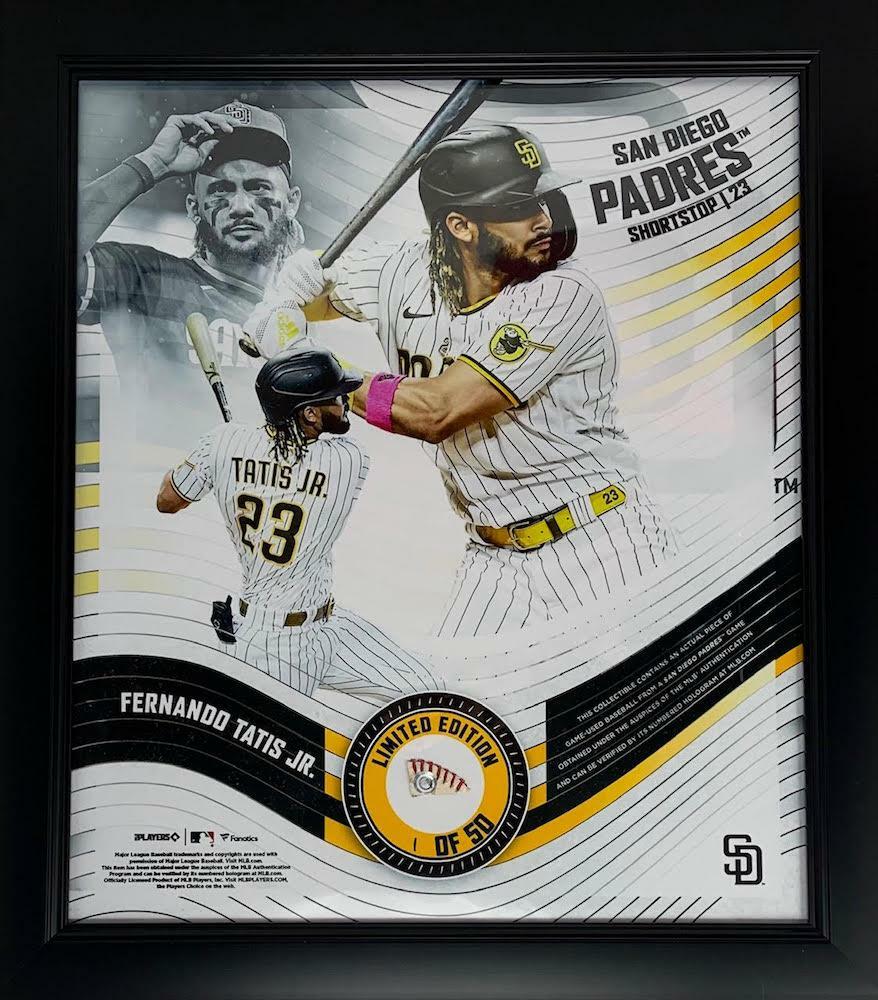 FERNANDO TATIS JR San Diego Padres Framed 15" x 17" Game Used Baseball Collage LE 1/50