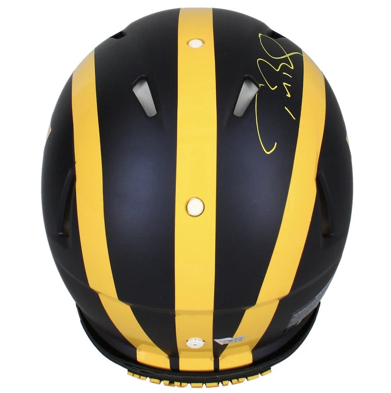 Tom Brady Autographed Michigan Wolverines Authentic Helmet Fanatics W/ Visor