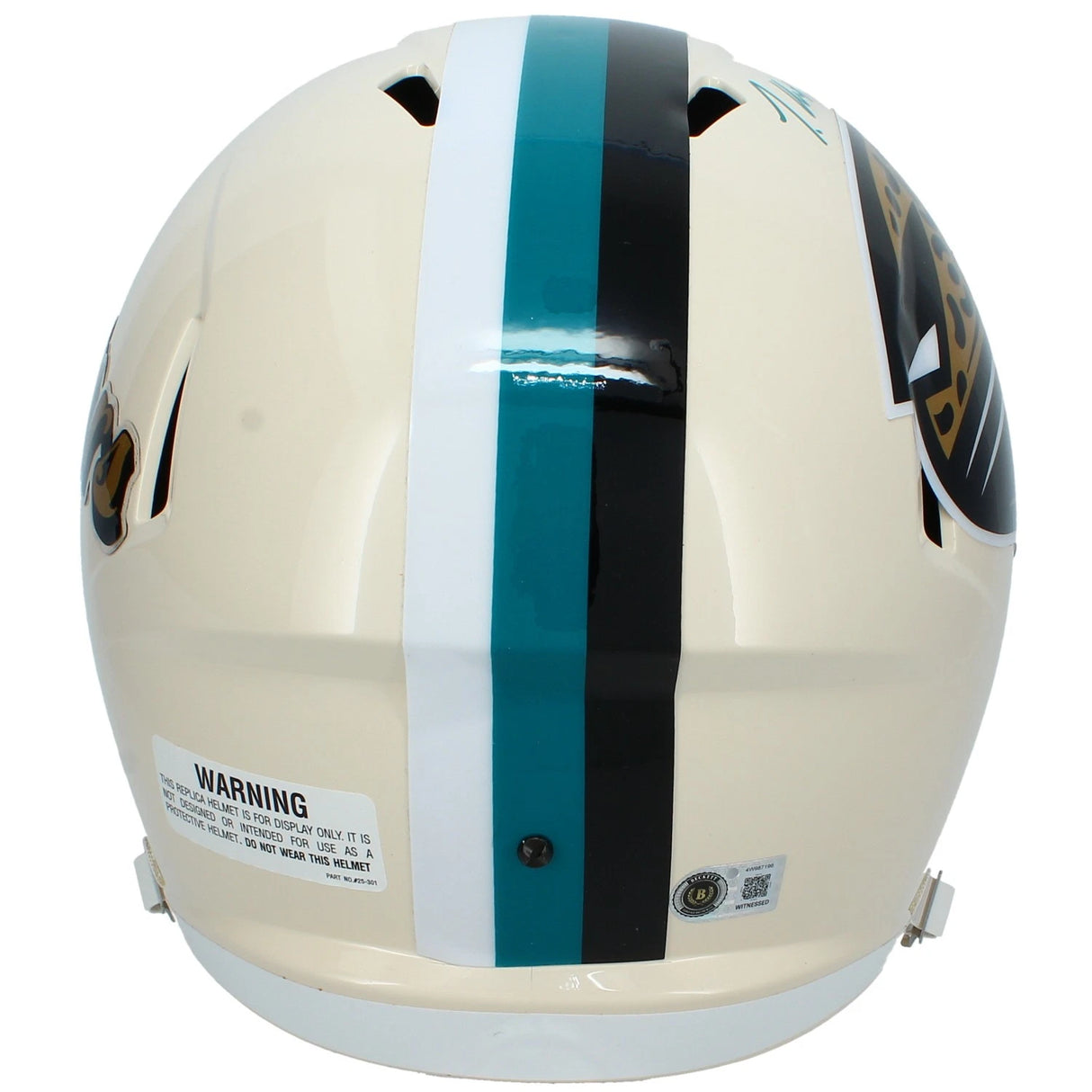 Travis Hunter Autographed Jacksonville Jaguars RETRO Speed Full Size Helmet Beckett Witnessed