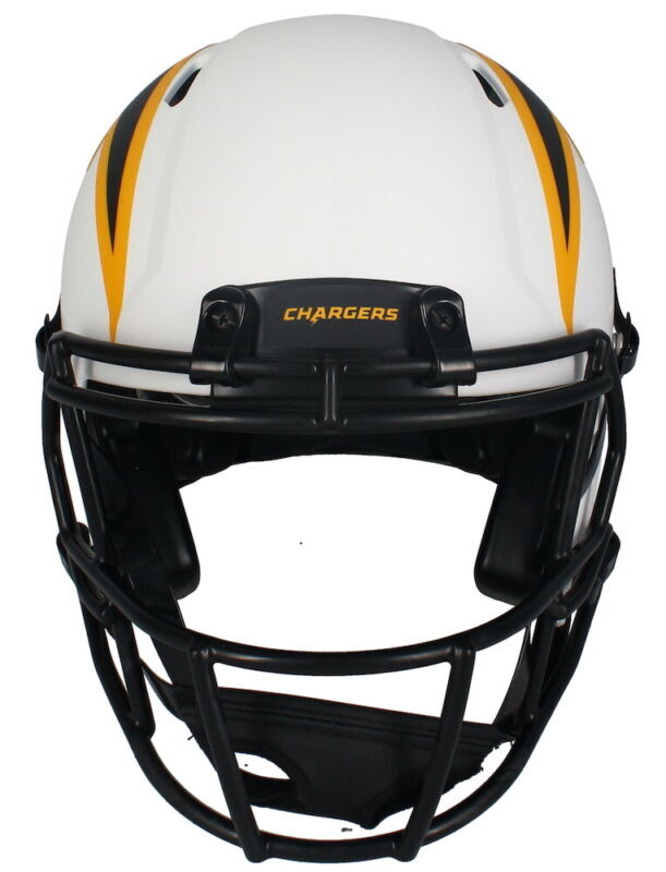Justin Herbert Autographed/Inscribed "2020 NFL OROY" Los Angeles Chargers Speed Lunar Eclipse Authentic Helmet Beckett Witnessed