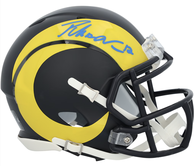 Puka Nacua Autographed Los Angeles Rams Black Rivalries Speed Mini Helmet Fanatics