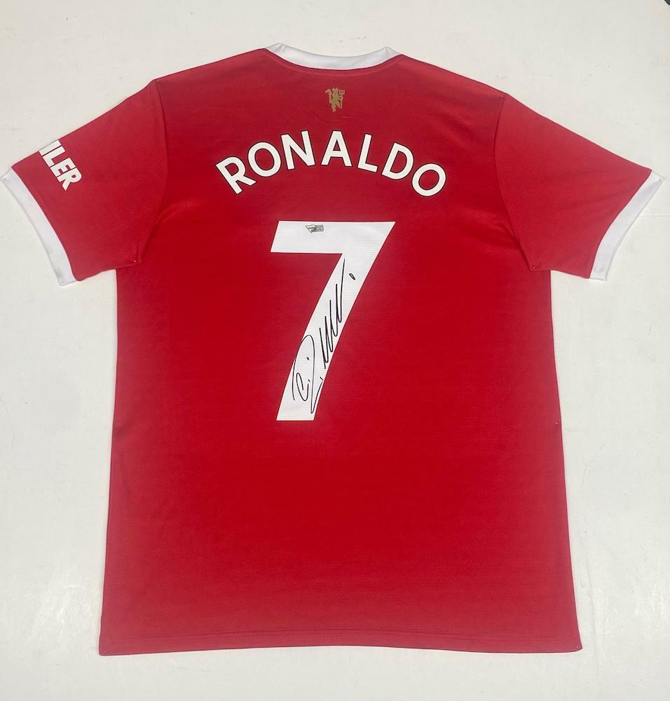 Cristiano Ronaldo Autographed Manchester United Red 2021 Adidas Jersey Fanatics