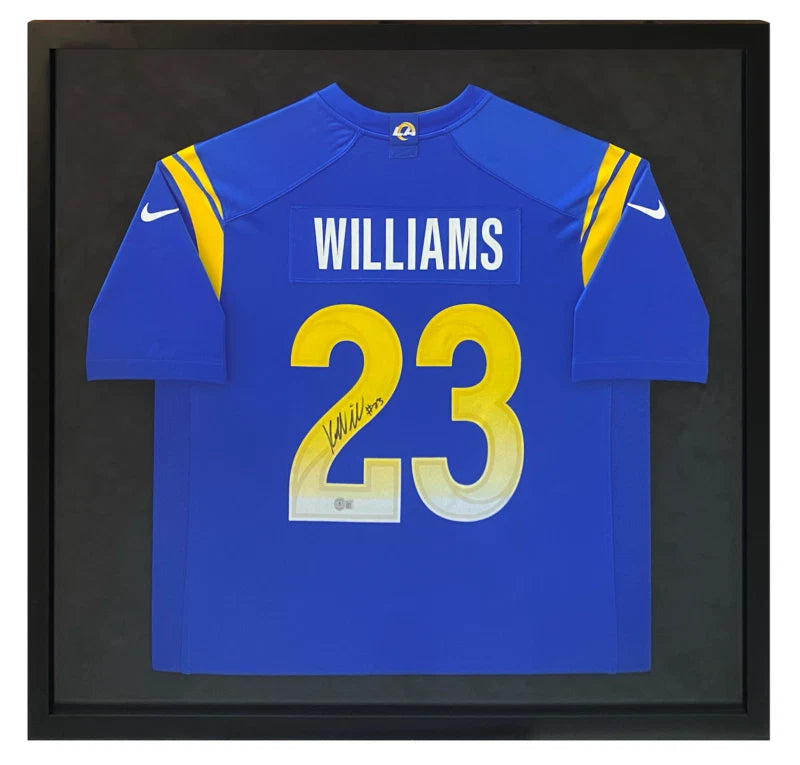 Kyren Williams Autographed Los Angeles Rams Framed Blue Nike Game Jersey Beckett Witnessed