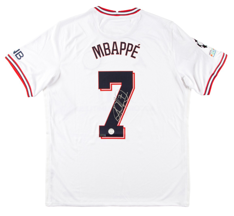 Kylian Mbappe Autographed 2021-22 Paris Saint-Germain Jordan Brand White Alternate Authentic Jersey Panini