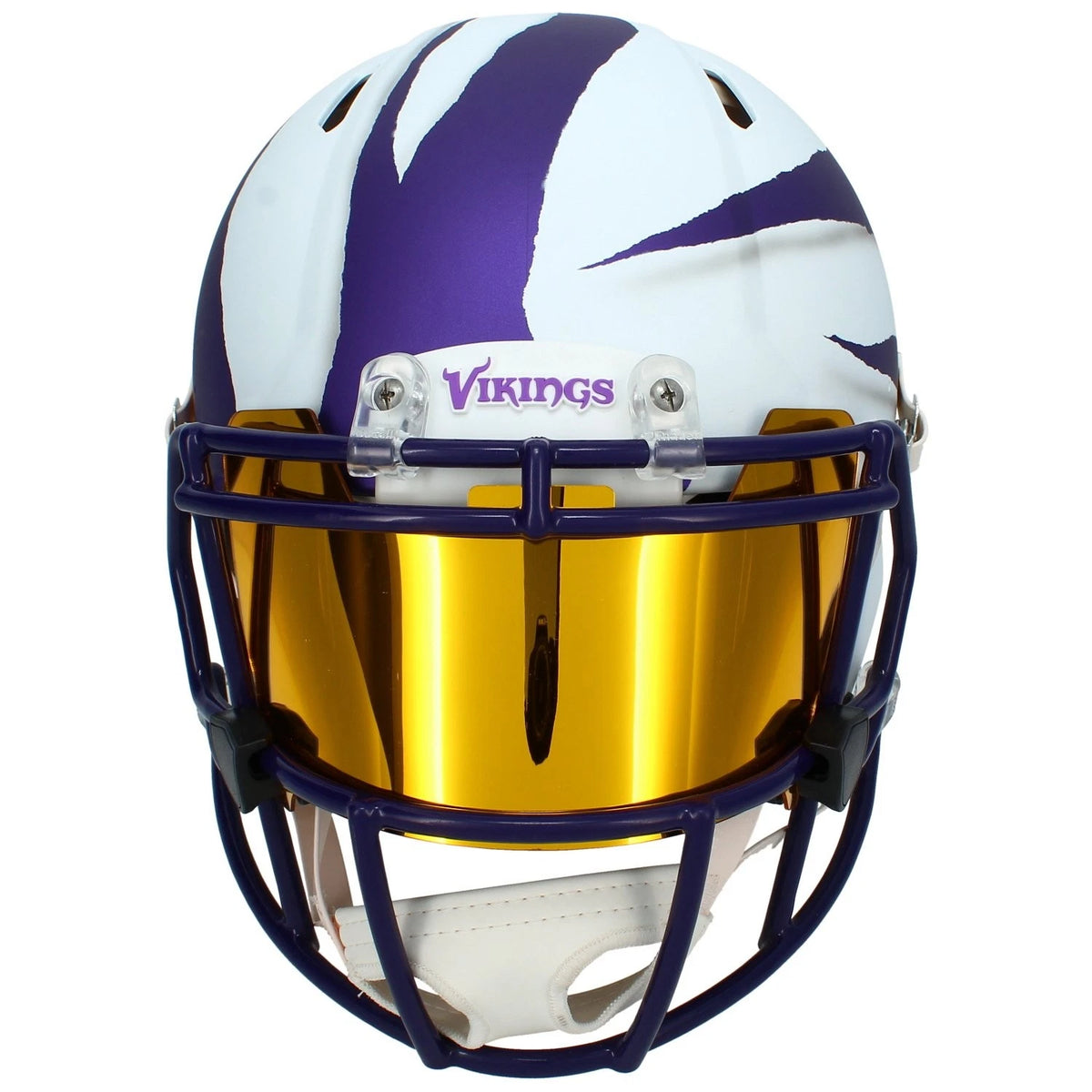 Justin Jefferson Autographed Minnesota Vikings ECC Custom Painted "Ripped" Speed Authentic Helmet Beckett Witnessed