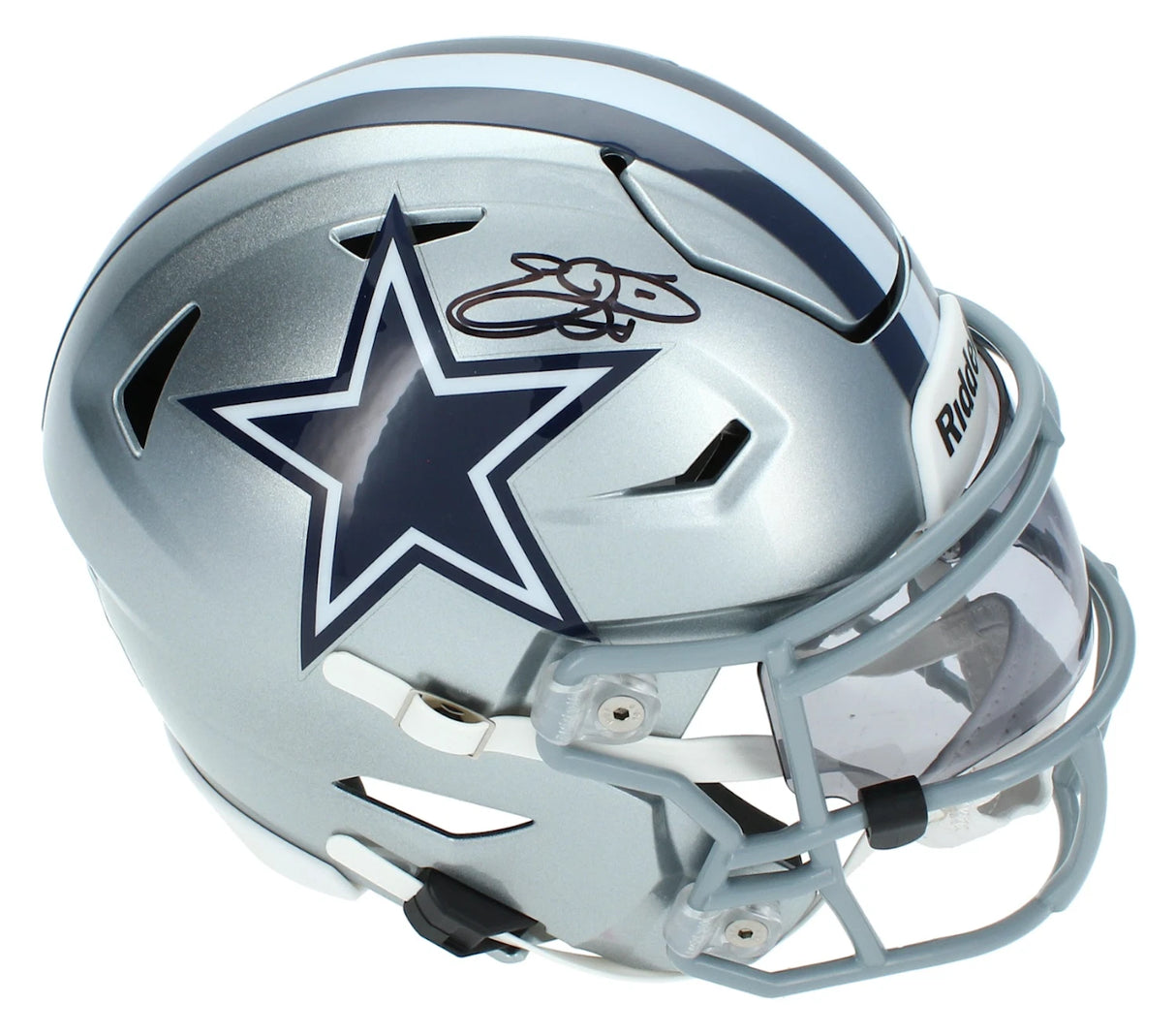 Emmitt Smith Autographed Dallas Cowboys Speedflex Midi Helmet Beckett Witnessed
