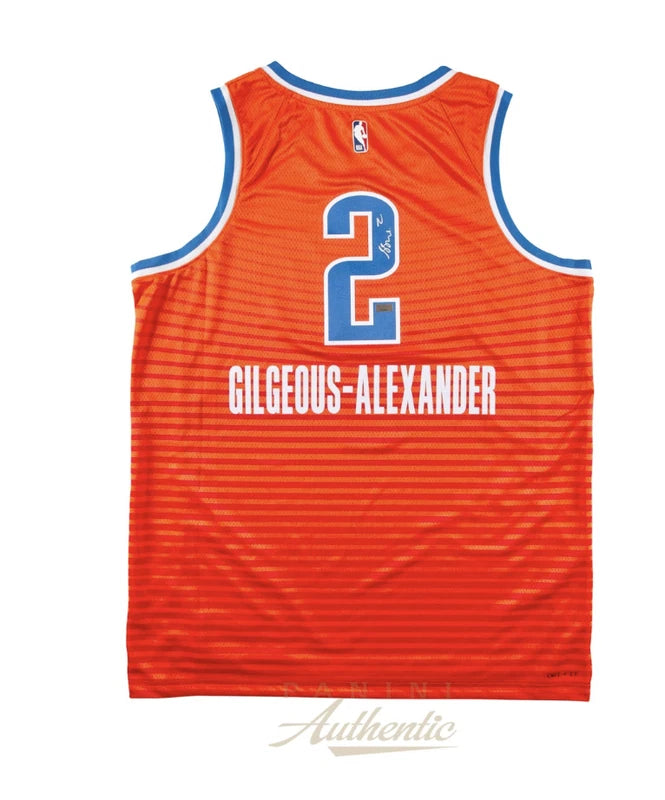 Shai Gilgeous-Alexander Autographed Oklahoma City Thunder Orange Nike Statement Edition Swingman Jersey Panini