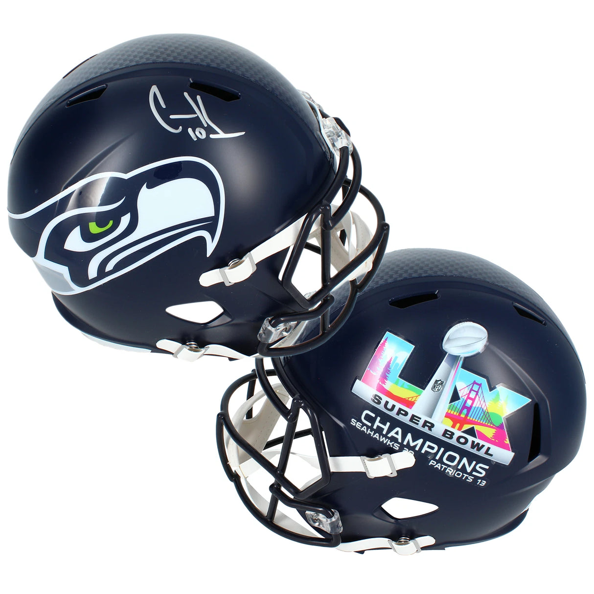 Cooper Kupp Autographed Seattle Seahawks Super Bowl LX Champions Logo Speed Full Size Helmet Fanatics