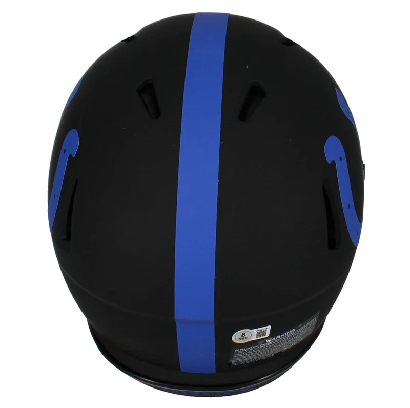 Marshall Faulk Autographed Indianapolis Colts Eclipse Speed Authentic Helmet Beckett Witnessed