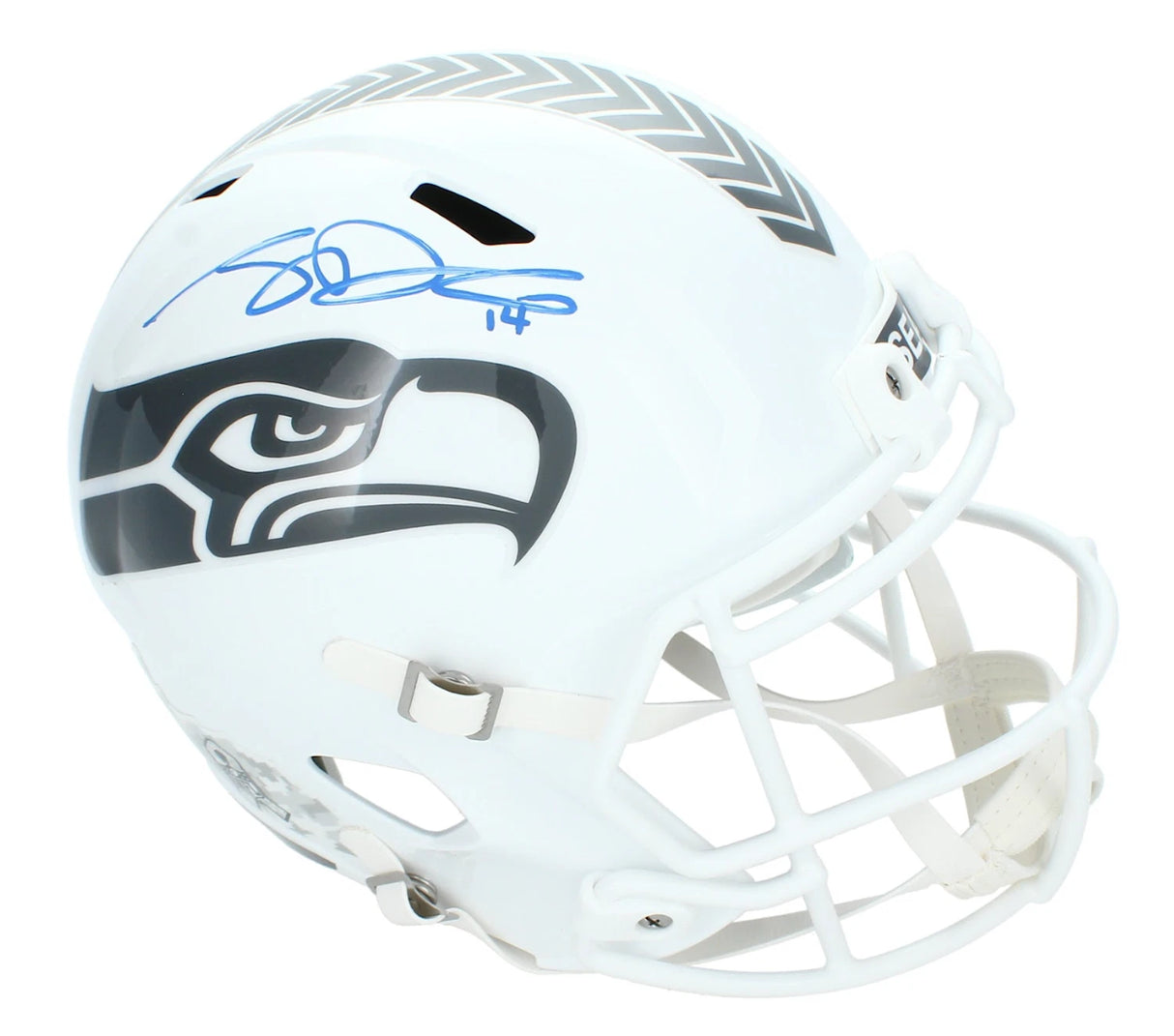 Sam Darnold Autographed Seattle Seahawks 2024 Salute to Service Speed Full Size Helmet Beckett Witnessed