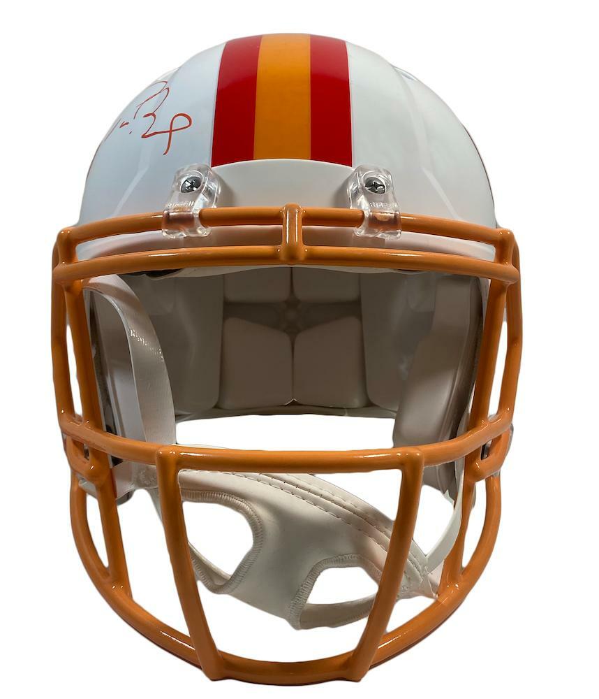 Tom Brady Autographed Tampa Bay Buccaneers Throwback Speed Authentic Helmet Fanatics