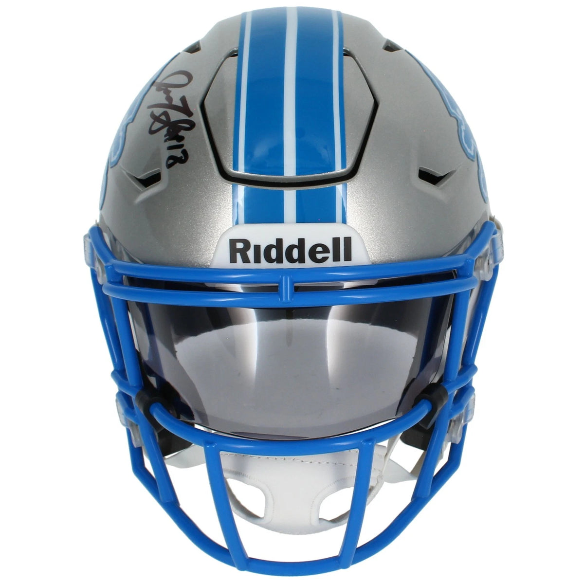 Isaac Teslaa Autographed Detroit Lions Speedflex Midi Helmet Beckett Witnessed