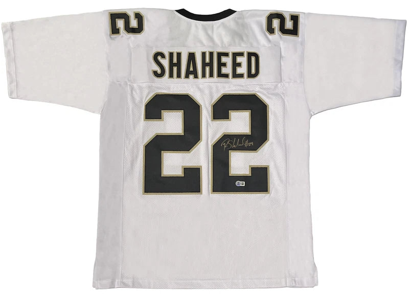 Rashid Shaheed of the New Orleans Autographed Saints White Custom Jersey Beckett