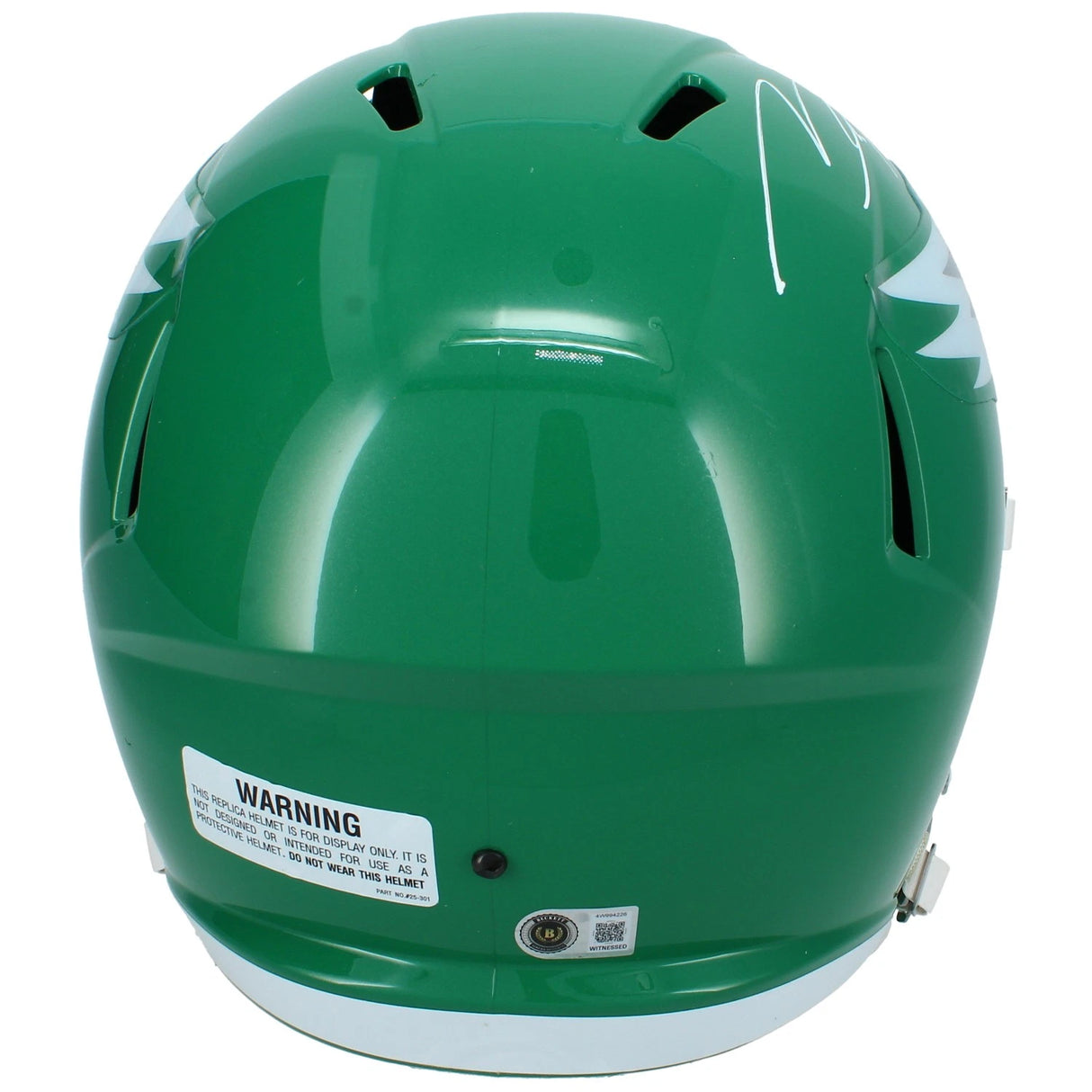 Makai Lemon Autographed Philadelphia Eagles Kelly Green 2023 Alternate Speed Full Size Helmet Beckett Witnessed