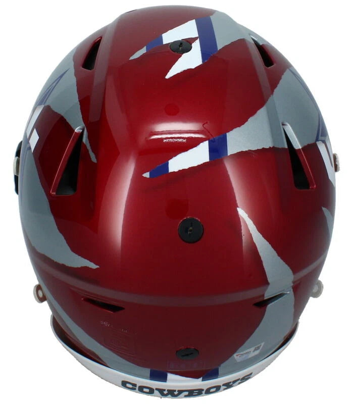 Ceedee Lamb Autographed Dallas Cowboys/Oklahoma Sooners ECC Custom Ripped Speedflex Authentic Helmet Fanatics