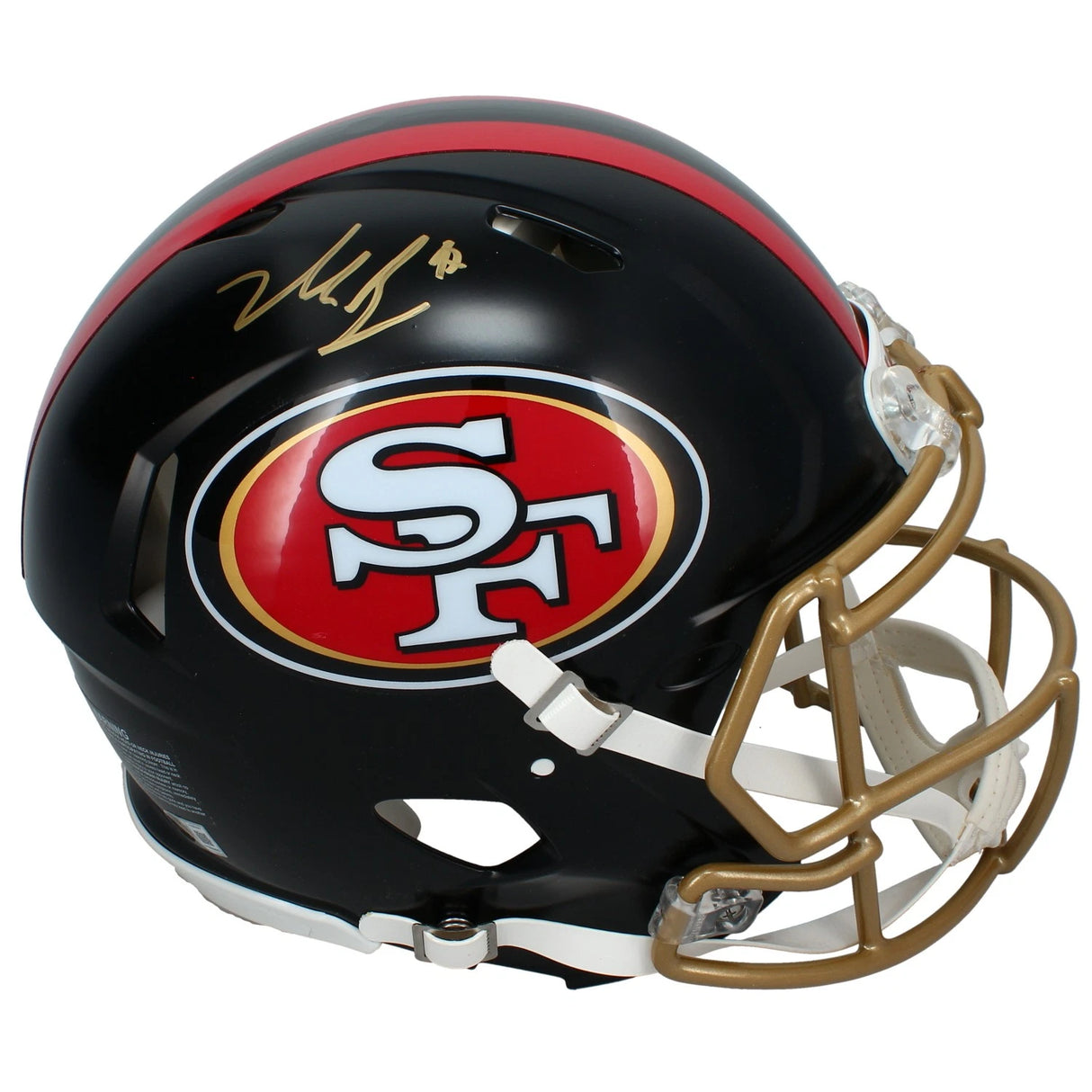Nick Bosa Autographed San Francisco 49ers Black Rivalries Speed Authentic Helmet Beckett Witnessed