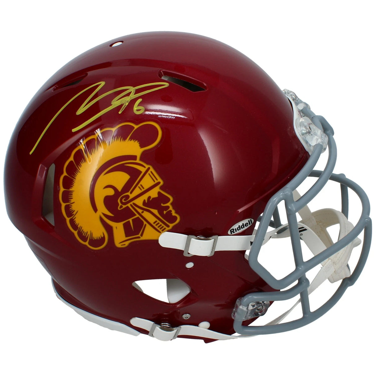 Makai Lemon Autographed USC Trojans Speed Authentic Helmet Beckett Witnessed