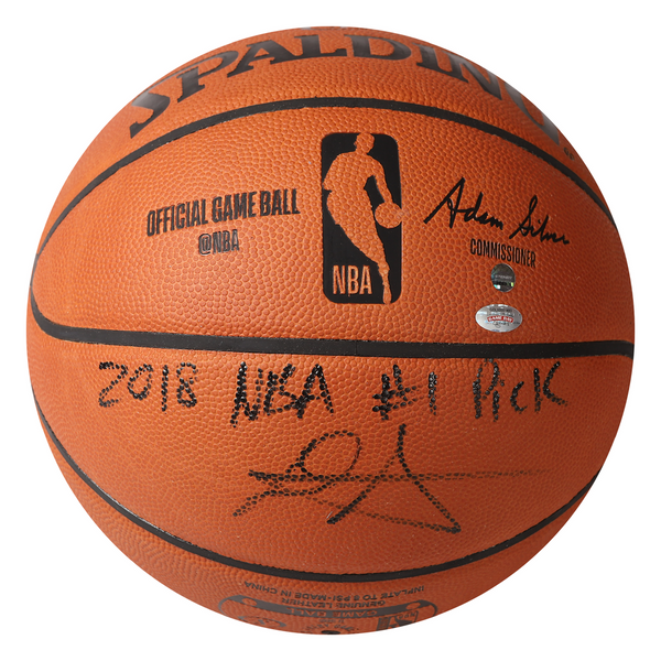 DEANDRE AYTON Autographed (Black) and Inscribed 2018 NBA #1 Pick Authentic Spalding Basketball - Limited Edition of 22 - GAME DAY LEGENDS & STEINER