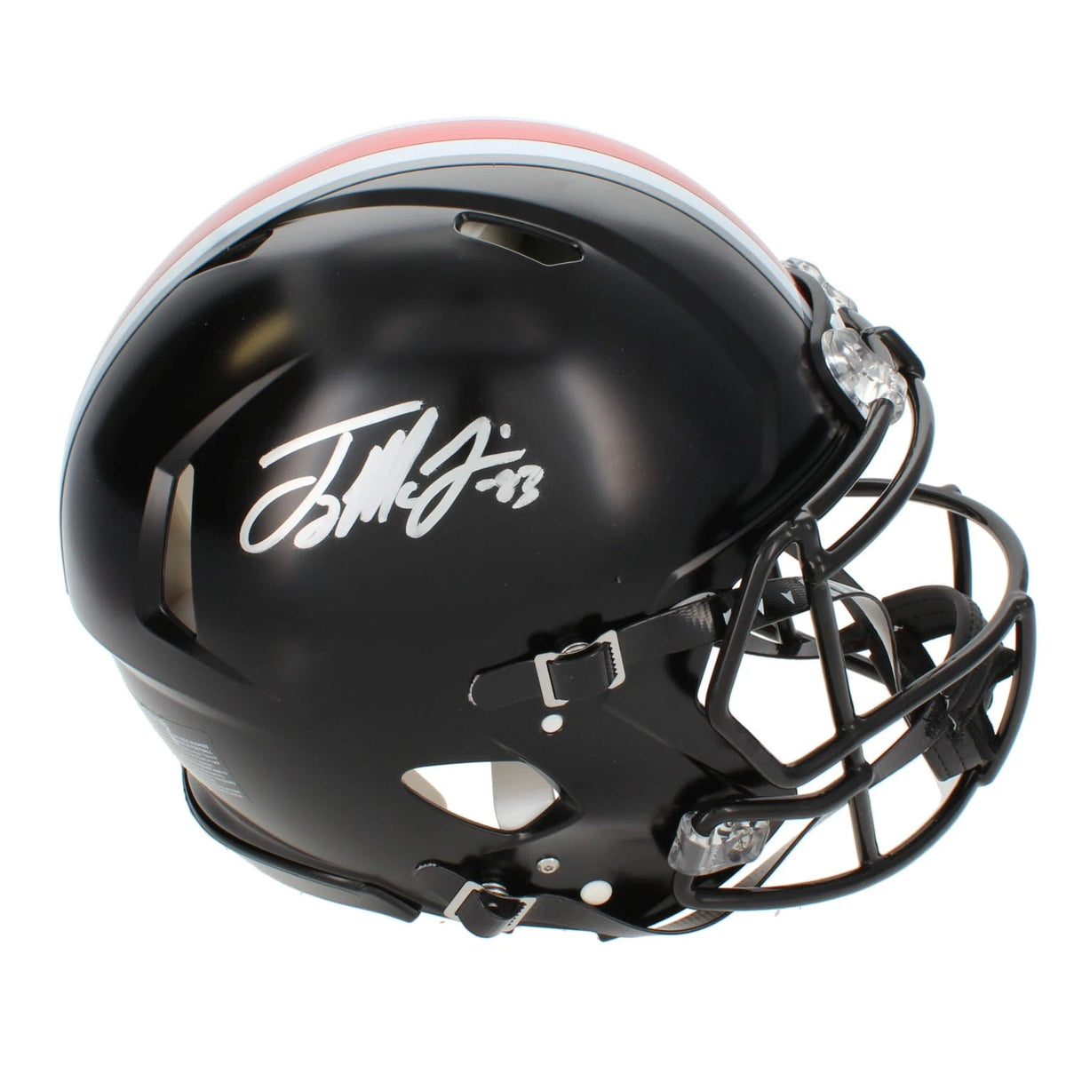 Terry McLaurin Autographed Ohio State Buckeyes Black Alternate Speed Authentic Helmet Beckett Witnessed