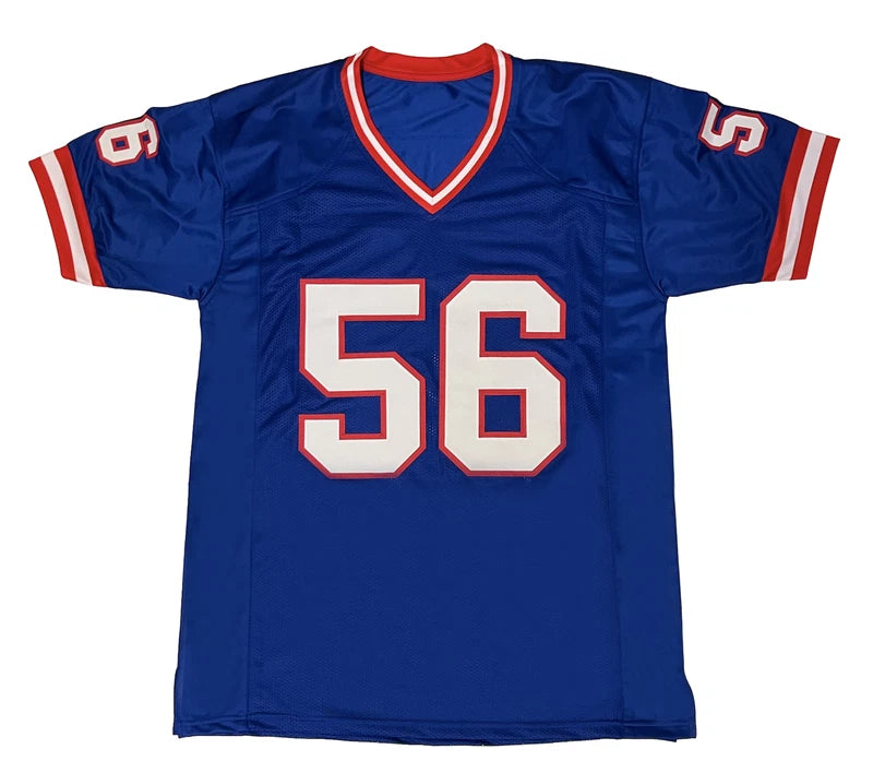 Lawrence Taylor Autographed #56 Navy Blue Throwback Custom Jersey Beckett Witnessed
