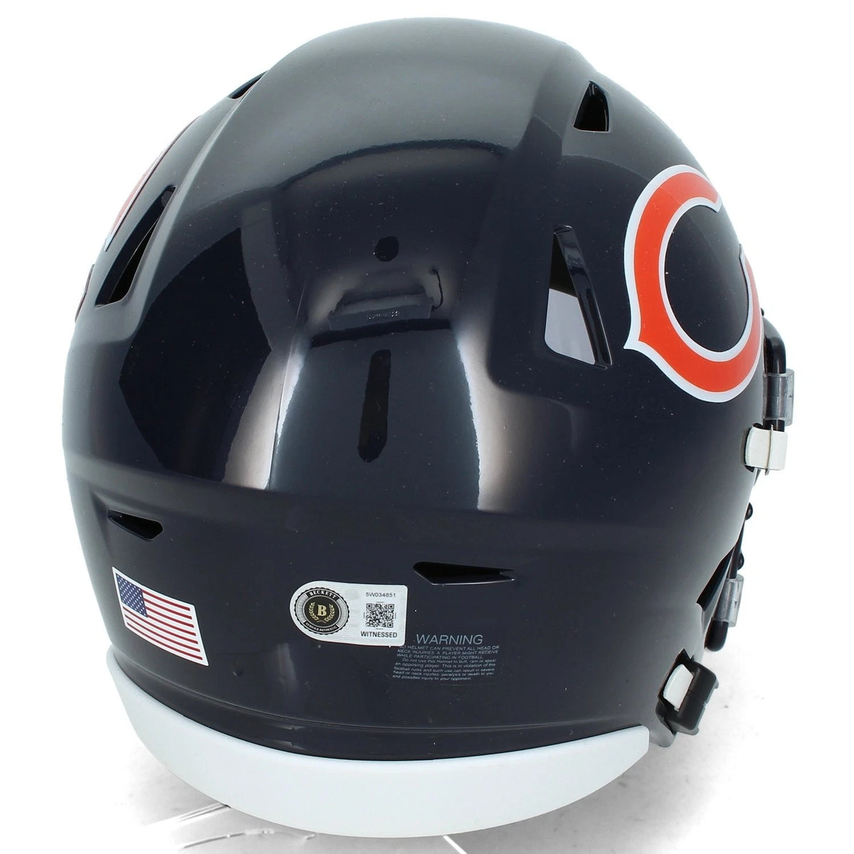 Jay Cutler Autographed Chicago Bears Speedflex Midi Helmet Beckett Witnessed