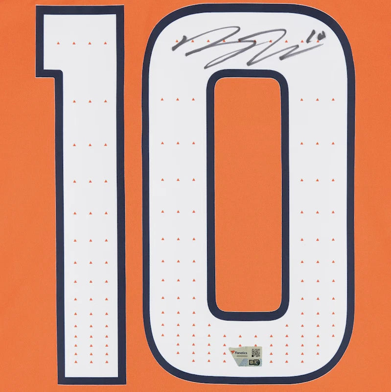Bo Nix Autographed Denver Broncos Orange Nike Limited Jersey Fanatics