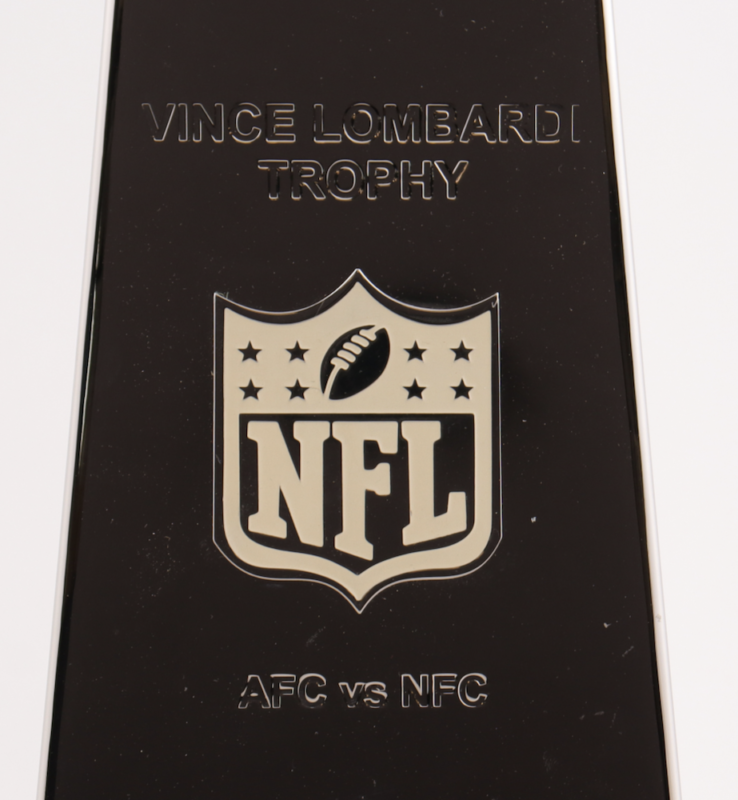 Tom Brady Autographed New England Patriots Hand-Painted Cut Mini Lombardi Trophy LE 2/12