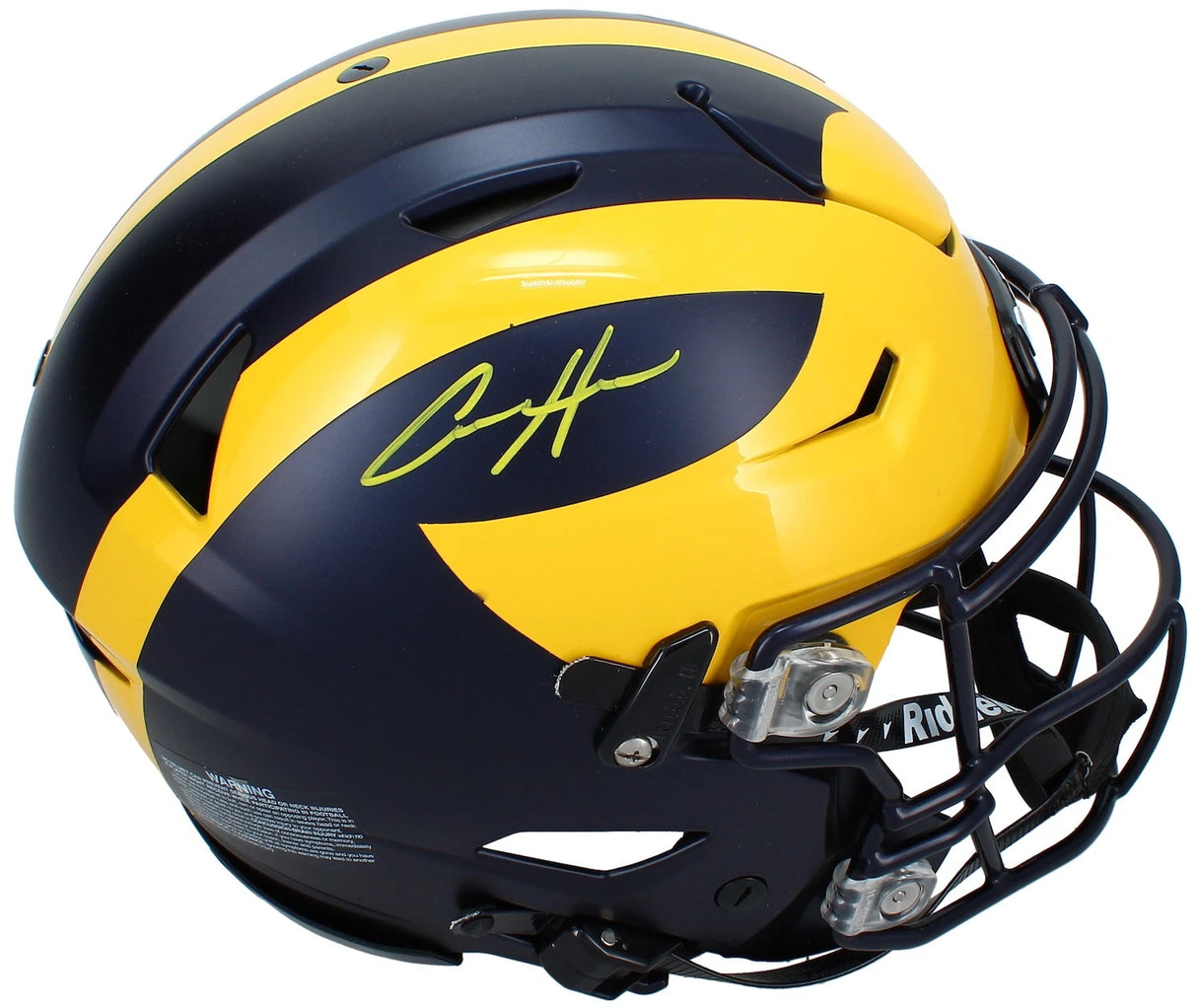 Aidan Hutchinson Autographed Michigan Wolverines Speedflex Authentic Helmet Beckett Witnessed