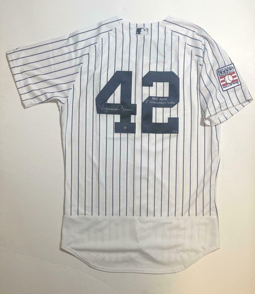 MARIANO RIVERA Autographed "1st Unanimous Vote" Authentic Jersey STEINER LE 42